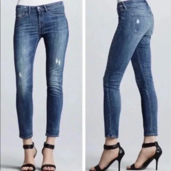 Vince Distressed Skinny Ankle Jeans Size 28 - Picture 4 of 8